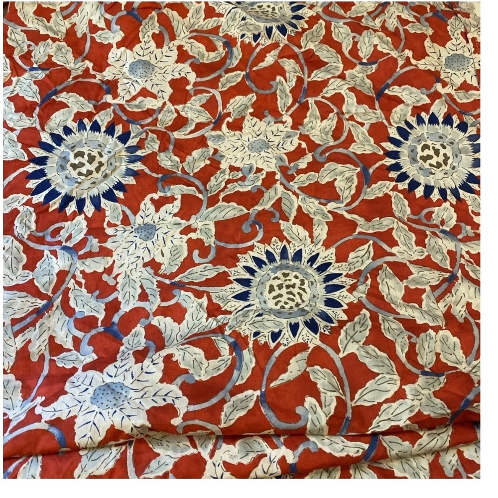 Vintage Rare Ralph Lauren Cote D'Azur Full/Queen Duvet Cover Red Blue Sunflower